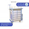 فروش اینترنتی قیمت ارزان ترالی اورژانس نه کشو استیل و آلومینیوم + عکس