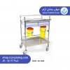 فروش اینترنتی قیمت ارزان ترالی حمل دارو دو کشو استیل آلومینیوم+ عکس